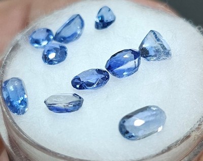 4.5 Ct 10 Pcs Lot Natural Blue Sapphire - Untreated - Srilankan Origin