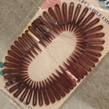 vtg NOS 1989 Goody Nylon Flexible hair comb brown Made in USA