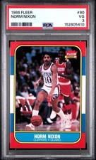 1986 FLEER BASKETBALL #80 NORM NIXON PSA VG 3 152805410