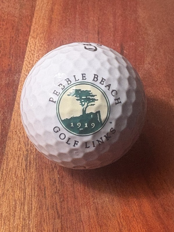 Pebble Beach Golf Links Souvenir Golf Ball. World Top 100 Golf Course