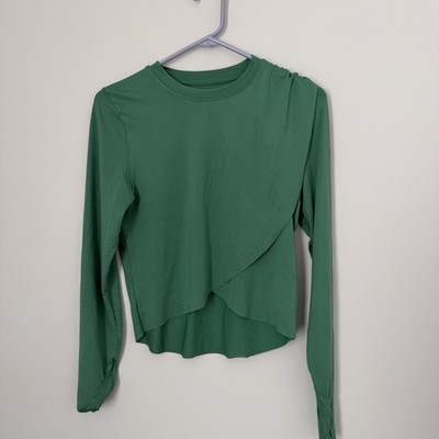 Wilo The Label Green Crossover Long Sleeve Active Top Size L Melbourne Yoga