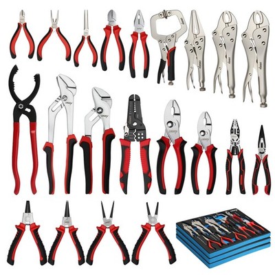 Pliers Set, 21 Pieces Full Assortment of Plier with EVA, Versatile Pliers Tool S