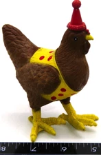 Ankyo Party Animals Clowns Rooster Chicken Figure Toy Figurine Hat