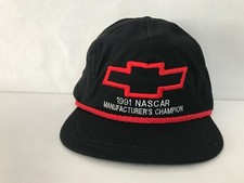 Vintage Chevrolet Hat 1991 Nascar Manufacturers Champion Bowtie Logo Strap Adjus