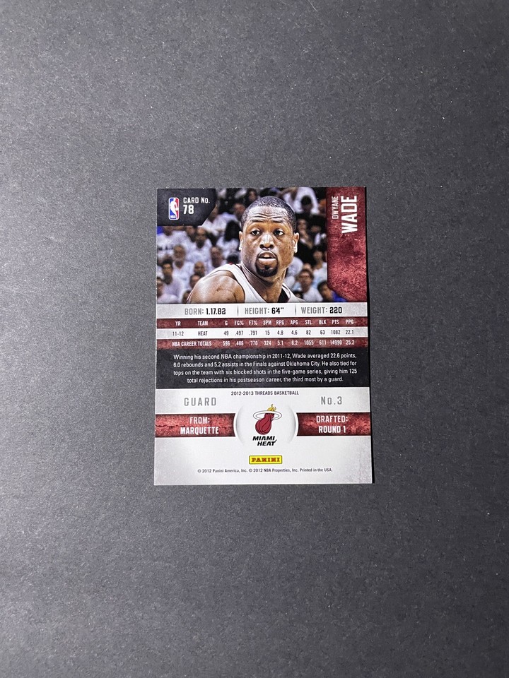 2012-13-panini-threads-dwyane-wade-card-78-miami-heat-ebay