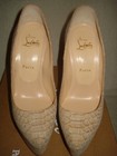 100% AUTHENTIC NEW WOMEN LOUBOUTIN DAFFODILE 160 LEIGE EMBOSSE PUMP/HEEL US 8.5 — photo 3