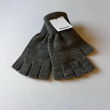 ABOUND WOMENS FINGERLESS GLOVES CHARCOAL GREY OS NWT   ACRYLIC