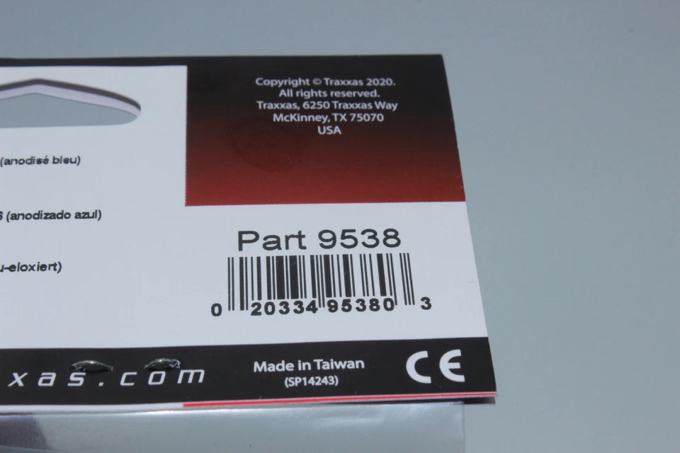 Traxxas TRX 9538 Dämpferbrücke hinten Alu blau  SLEDGE   NEU  in OVP  - Bild 2 von 4