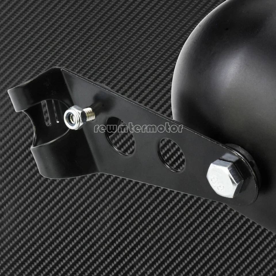 Doble Faro Negro Moto Doble Doble Lámpara Montaje Street Fighter Universal Foto 3 de 4