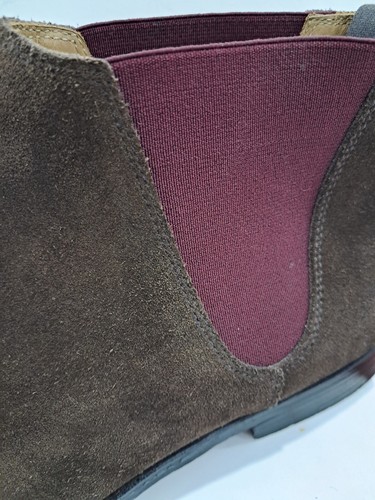 Stivali Chelsea Crockett & Jones Cranford 3 scamosciati marroni taglia 9,5 E uk 10,5 us - Foto 12 di 17