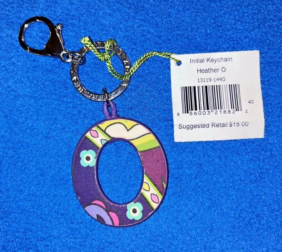 Llavero inicial Vera Bradley Heather O 13119-1440 letra "O" Foto 3 de 4