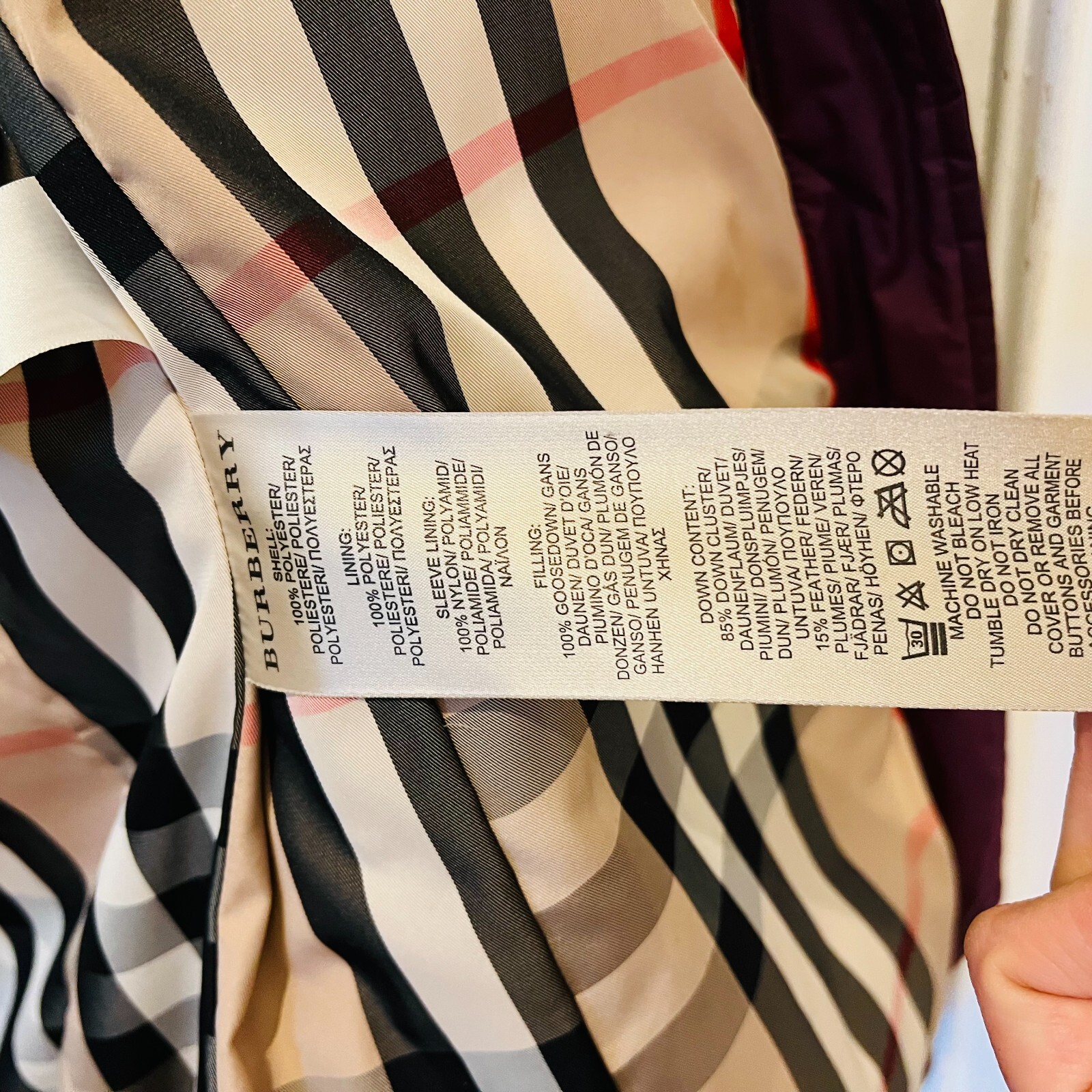 Burberry Down Jacket Size Small - image 13