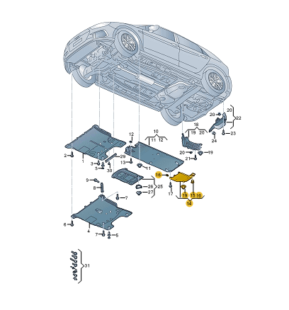 AUDI A1 SPORTBACK GBA ARRIÈRE ASSEMBLAGE TRUM 2Q0803128 MEW ORIGINAL