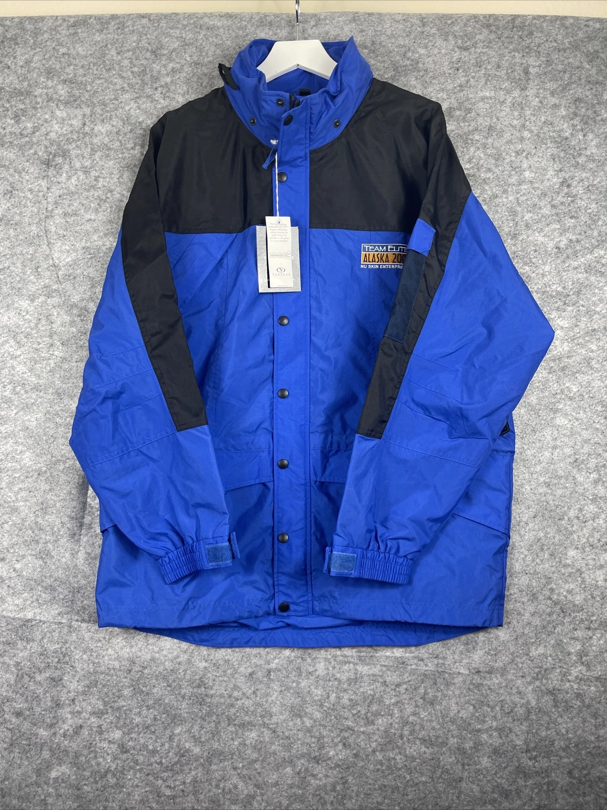 Vantage NWT Zocket Men Full Zip Nylon Jacket Size Large Team Elite 2001 Alaska