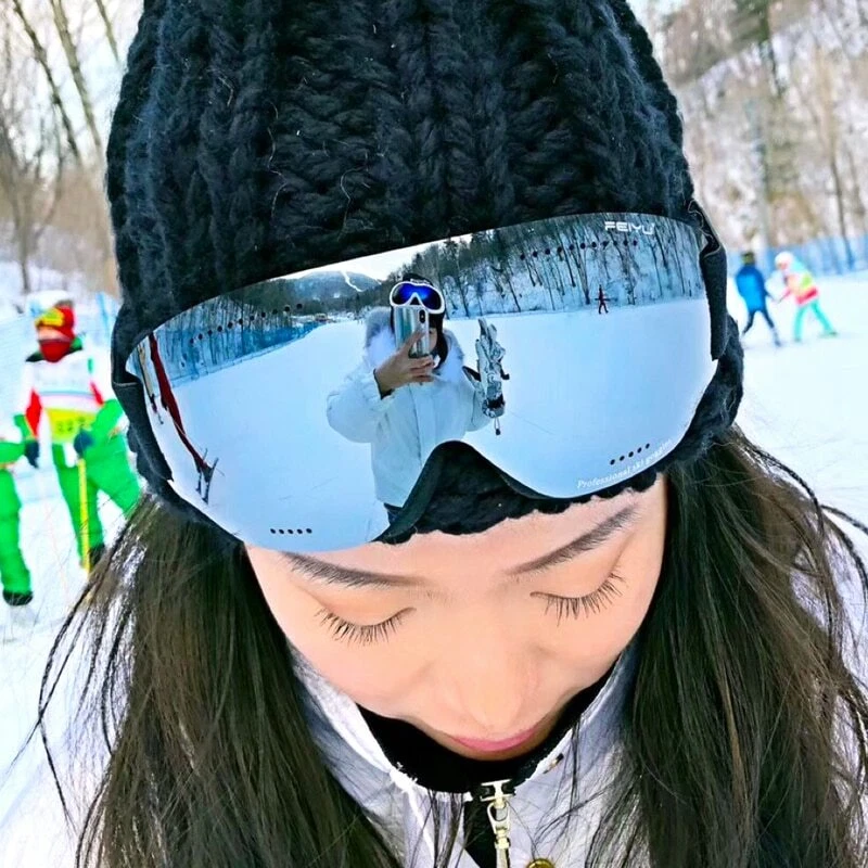 Mascara Gafas Esqui Snowboard Nieve Espejo Para Hombre Mujer UV Proteccion  Nuevo