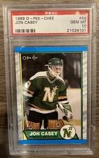 Jon Casey 1989 Opc #48 Rookie Card Psa 10 Minesota North Stars