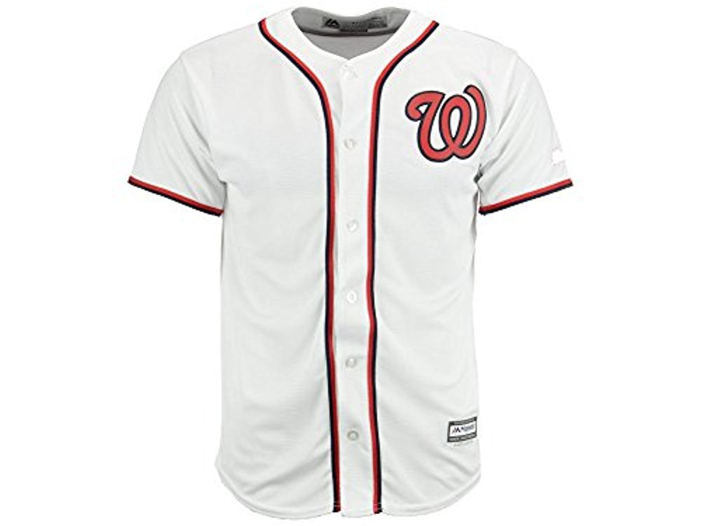 Majestic -  MLB WASHINGTON NATIONALSベースボールシャツ A3473 NWT Majestic Washington Nationals MLB Youth Cool Base