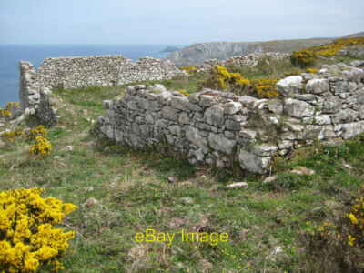 Photo 6x4 Mine ruins above Morvah Cliff The South West Coast Path passes  c2010
