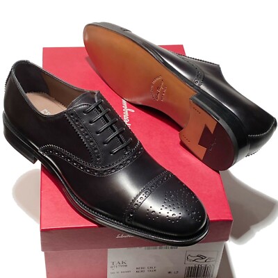 Ferragamo TAK Leather Cap Toe Brogue Oxford 11.5 D 44.5  display picture 3