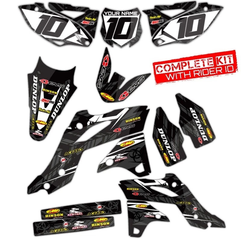 2004 2005 KXF 250 GRAPHICS KAWASAKI KX250F ISLAND STRIKE GREY