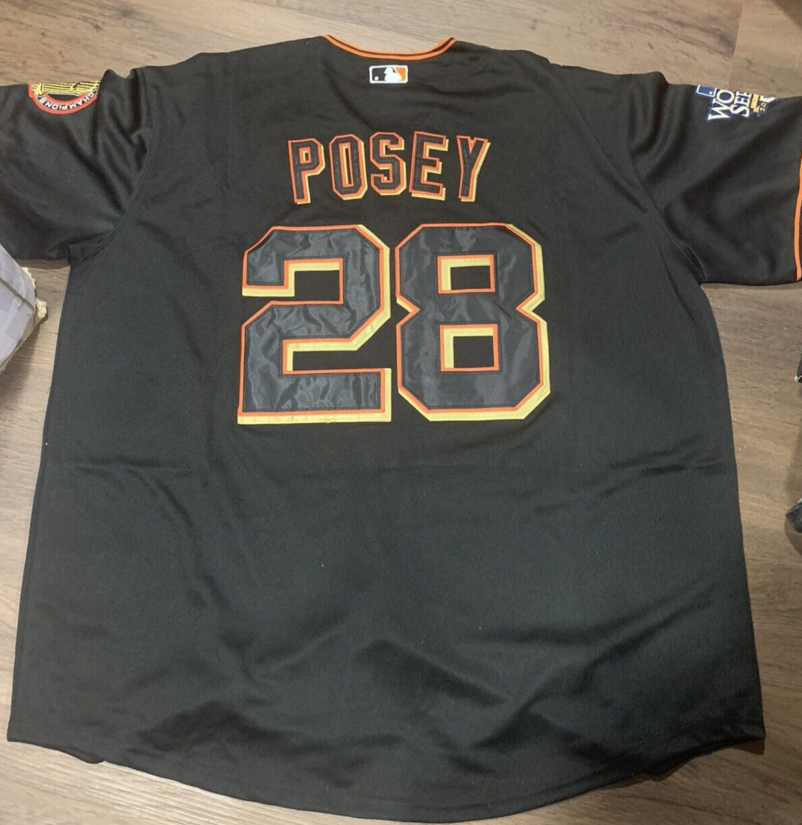 BUSTER POSEY 2010 San Francisco Giants BLACK World Series Men's