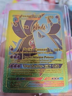 Toxapex GX Rainbow Foil Fan Art Textured Collector Pokemon Card