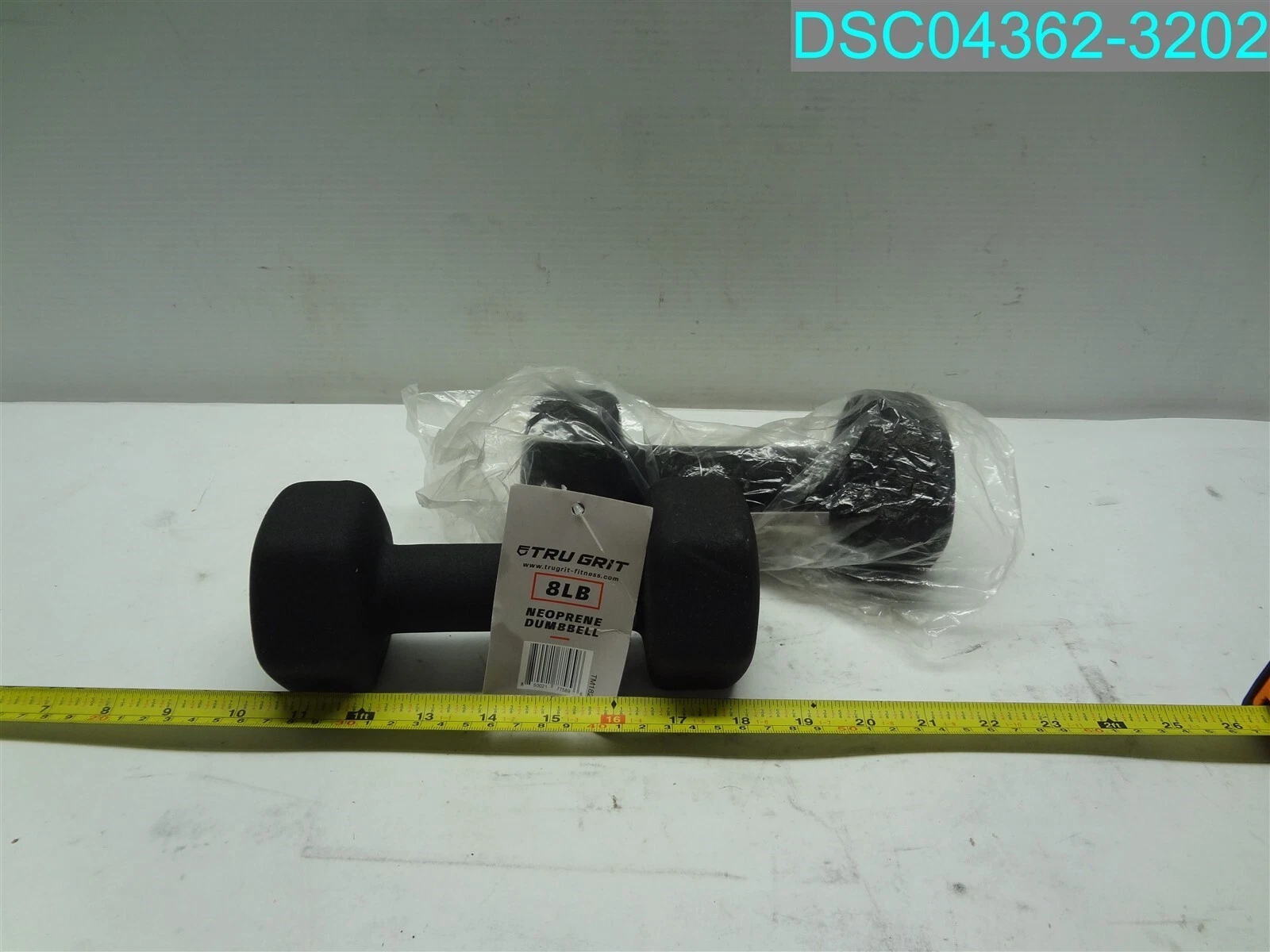 QTY=2: Tru Grit Fitness 8LB Hex Neoprene Dumbbell Set TM1820 850021775896