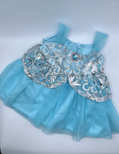 Build-A-Bear BABW Dress Blue Silver Lace Gem Gown Princess Clothes