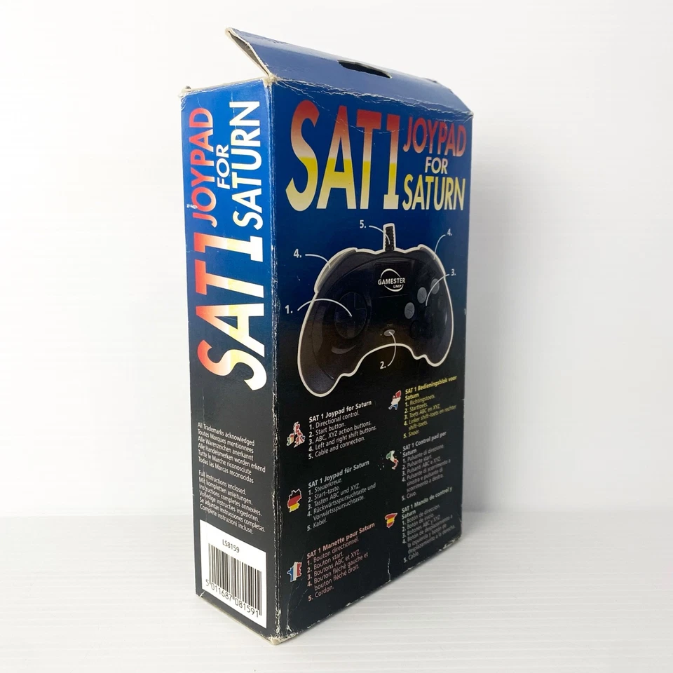 Gamester Sat1 Joypad Controller + Box Sega Saturn - Tested & Working - Image 4 of 4