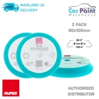 2 x RUPES D-A 80x100mm Bigfoot INTERMEDIATE BLUE Foam Polishing Pad 9.DA100B DA