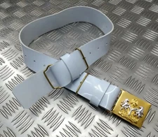 White PVC Belt Hi Sheen Nigerian Army Issue For Ceremonial & Parade Duties