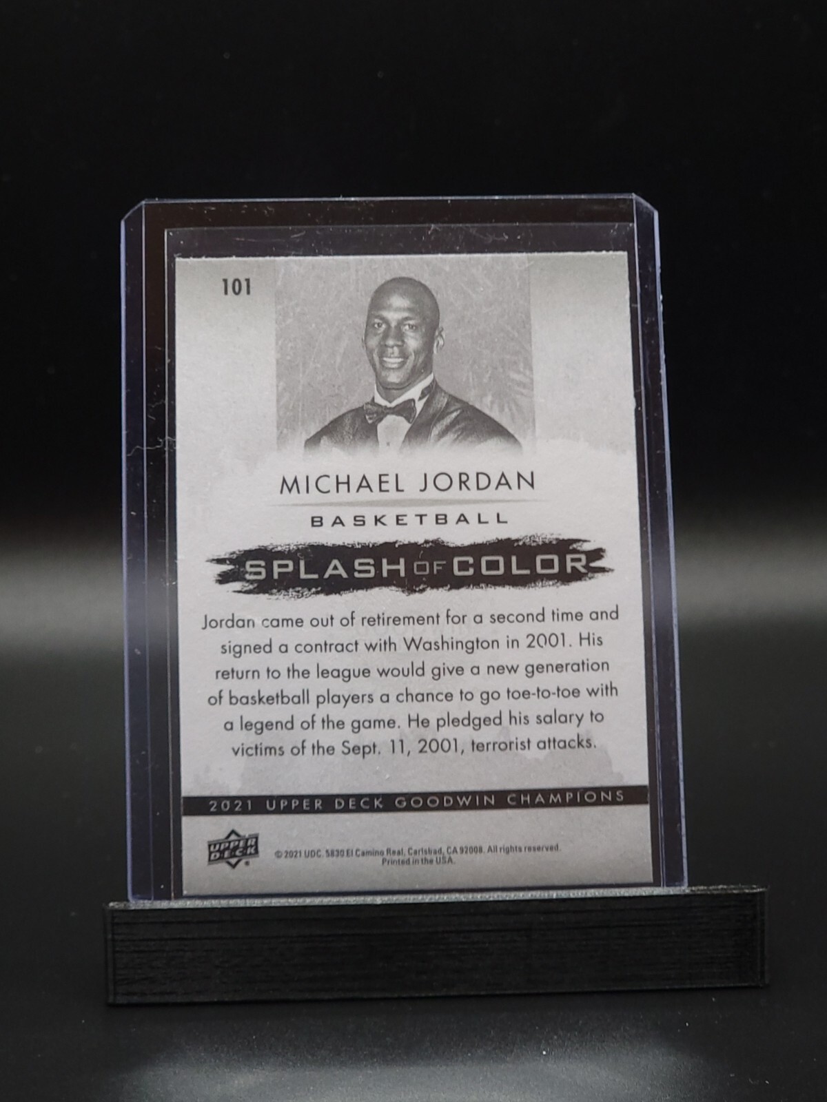 Michael Jordan 2021-22 Upper Deck Goodwin Champions Splash Of Color #101  Chicago | eBay