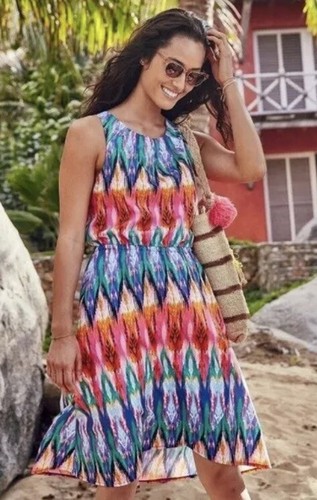 EUC Athleta Ikat Martinique Rainbow 