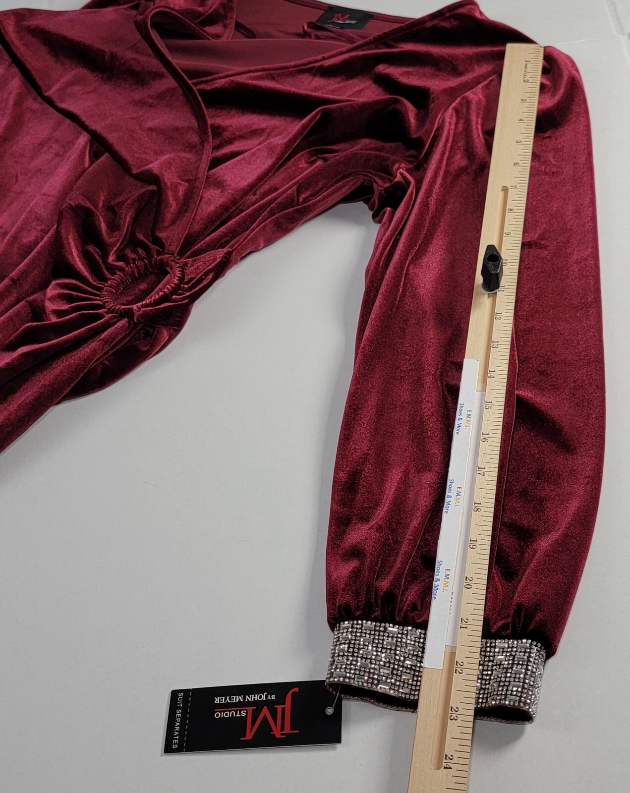 JM studio by John Meyer Maxi Red Velvet Dress Women's  Size 14W New 