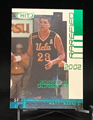 2002 Sage HIT Rarefied Emerald #R4 Rookie Matt Barnes UCLA Bruins