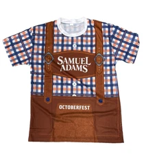 New MEDIUM Samuel Adams Octoberfest Lederhosen Polyester Shirt