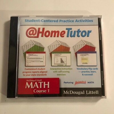 McDougal Littell CD - Math Course 1 - @HomeTutor Student-Centered Math Tutor CD