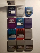 Lot of 12 PS1 Memory Cards - Mad Catz, Intex, Performance - Free Shipping 