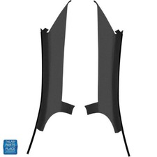 1975-1979 Nova Interior Quarter Window Rear Pillar Moldings Pair Black