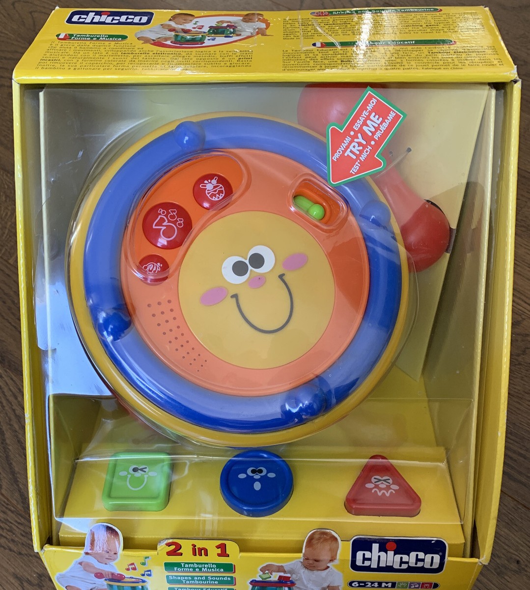 CHICCO チッコ イタリア ぬいぐるみ 玩具 色使いgoo ライオン象蝶鏡星