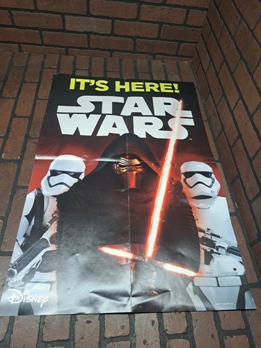 Disney Star Wars The Force Awakens Original Double Sided 24×36 Movie Poster