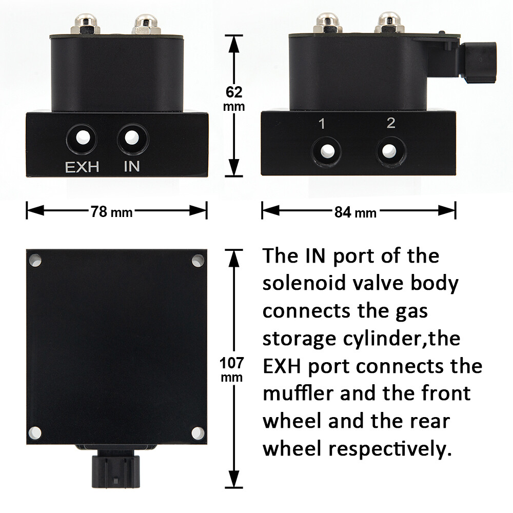 2 Corner Valve Manifold + Air Ride Remote Control Susp