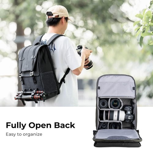 K&F Concept 20L Camera Backpack Bag Photographers Large Capacity Case for Canon - Picture 12 of 13