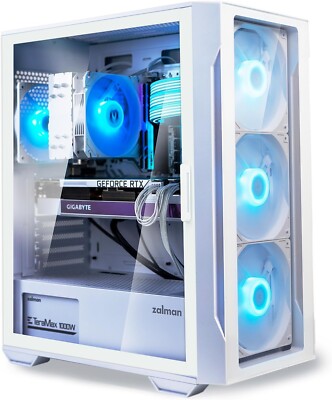 White Gaming PC   Ryzen 5 5600, RX 6600, 32GB RGB, 1TB SSD, Frost Design, RGB