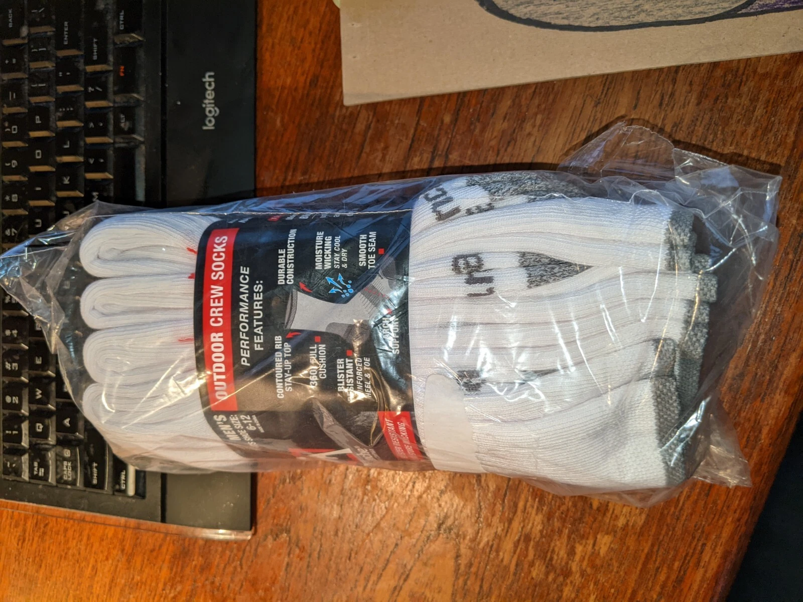 Avalanche Mens Nano Glide Blister Resistant Outdoor Crew Socks 4-Pair Size 6-12