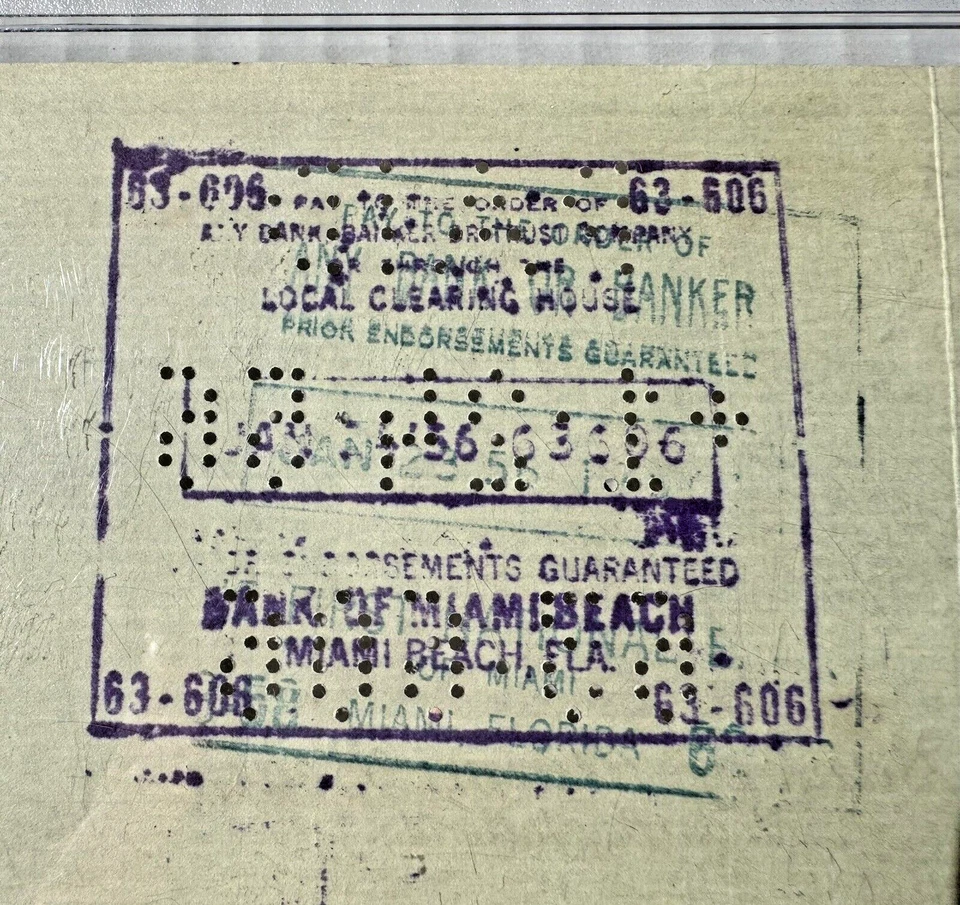 Jake LaMotta "Raging Bull" HOF 1956 Signed Check Boxing PSA/DNA Certified Auto - Image 4 of 4