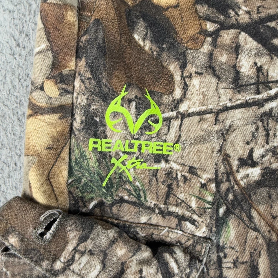 Calça de camuflagem Realtree Xtra masculina extra grande 14/16 perna reta calça cargo - Imagem 4 de 4