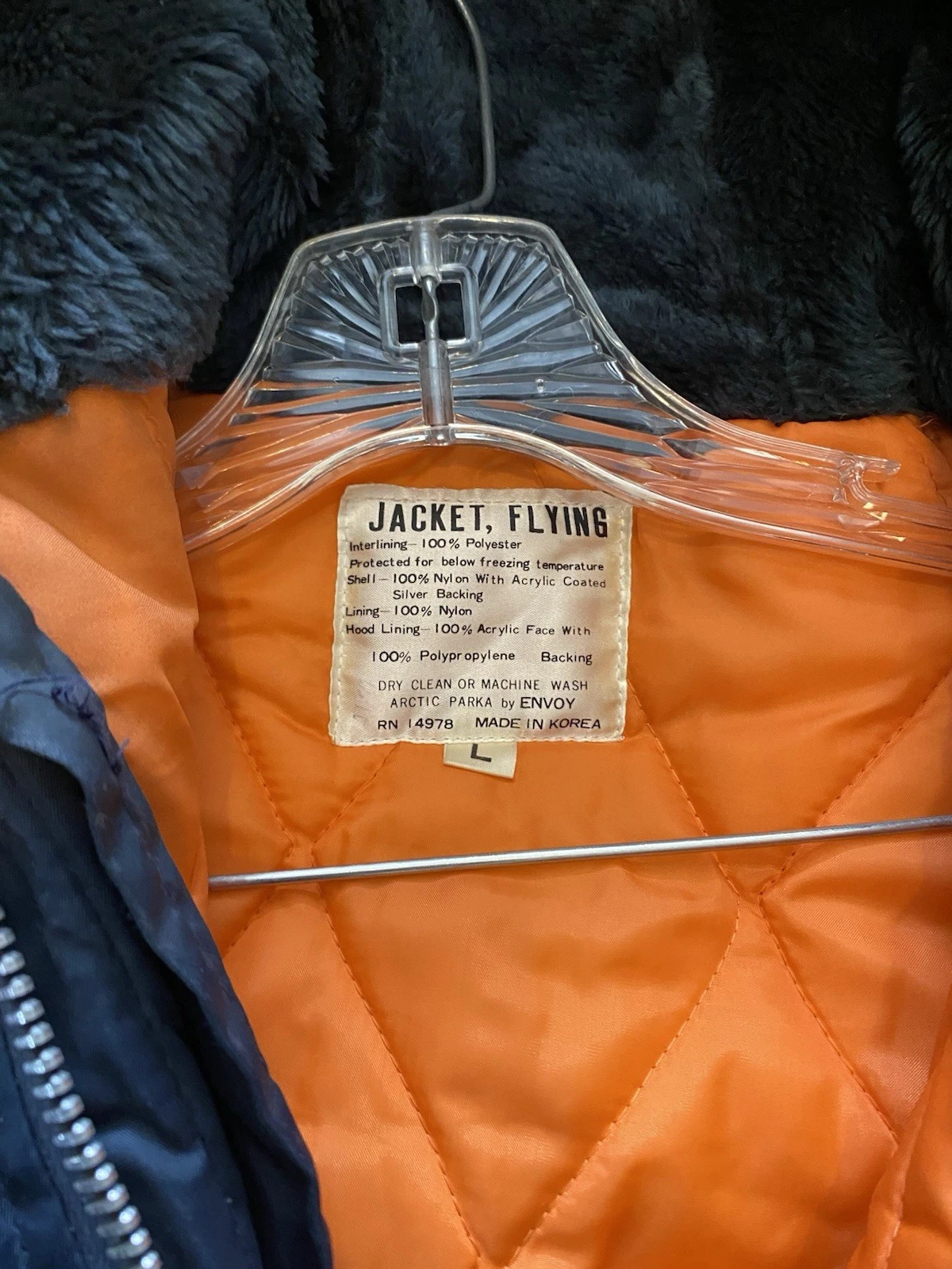 Vintage Arctic Parka Flying Jacket Large Made For Below Freezing Temp - product detail image 16