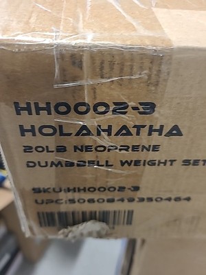 HolaHatha 2, 3, & 5 Pound Neoprene Dumbbell Free Hand Weight Set w/ Rack, Pastel