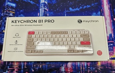Keychron B1 Pro Ultra-Slim Wireless/Bluetooth/Wired QWERTY Keyboard B1P-K13